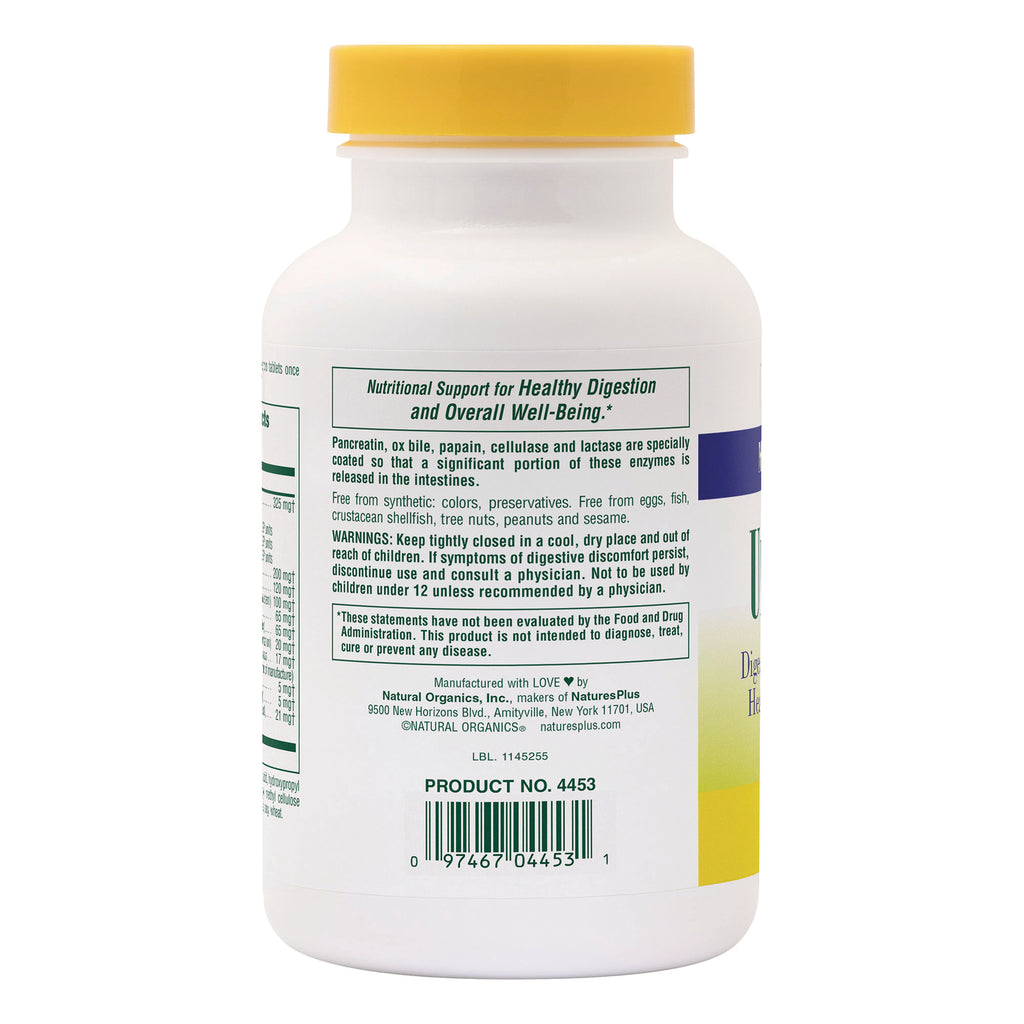 NTP107 | Back label of supplement bottle with warnings and barcode - Thumbnail
