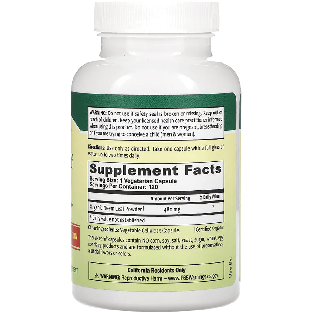 OGX017 | Back of white supplement bottle showing Supplement Facts panel, serving size, directions, warning and ingredient list - Thumbnail