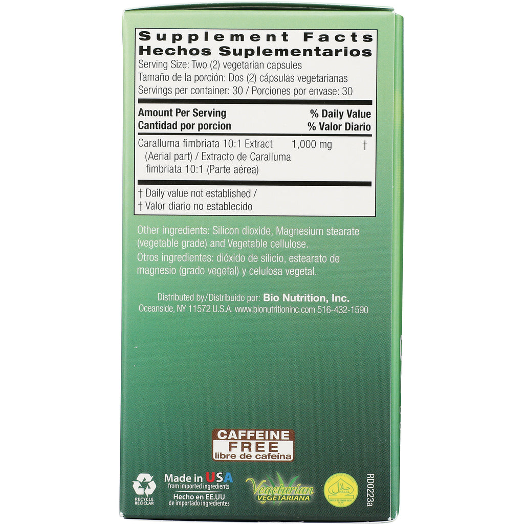 BNN025 | back panel with Supplement Facts, ingredient list, distributor info, and Caffeine Free label - Thumbnail