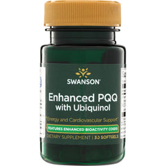 SWU945 | Swanson Enhanced PQQ with Ubiquinol supplement bottle, 30 softgels, green label