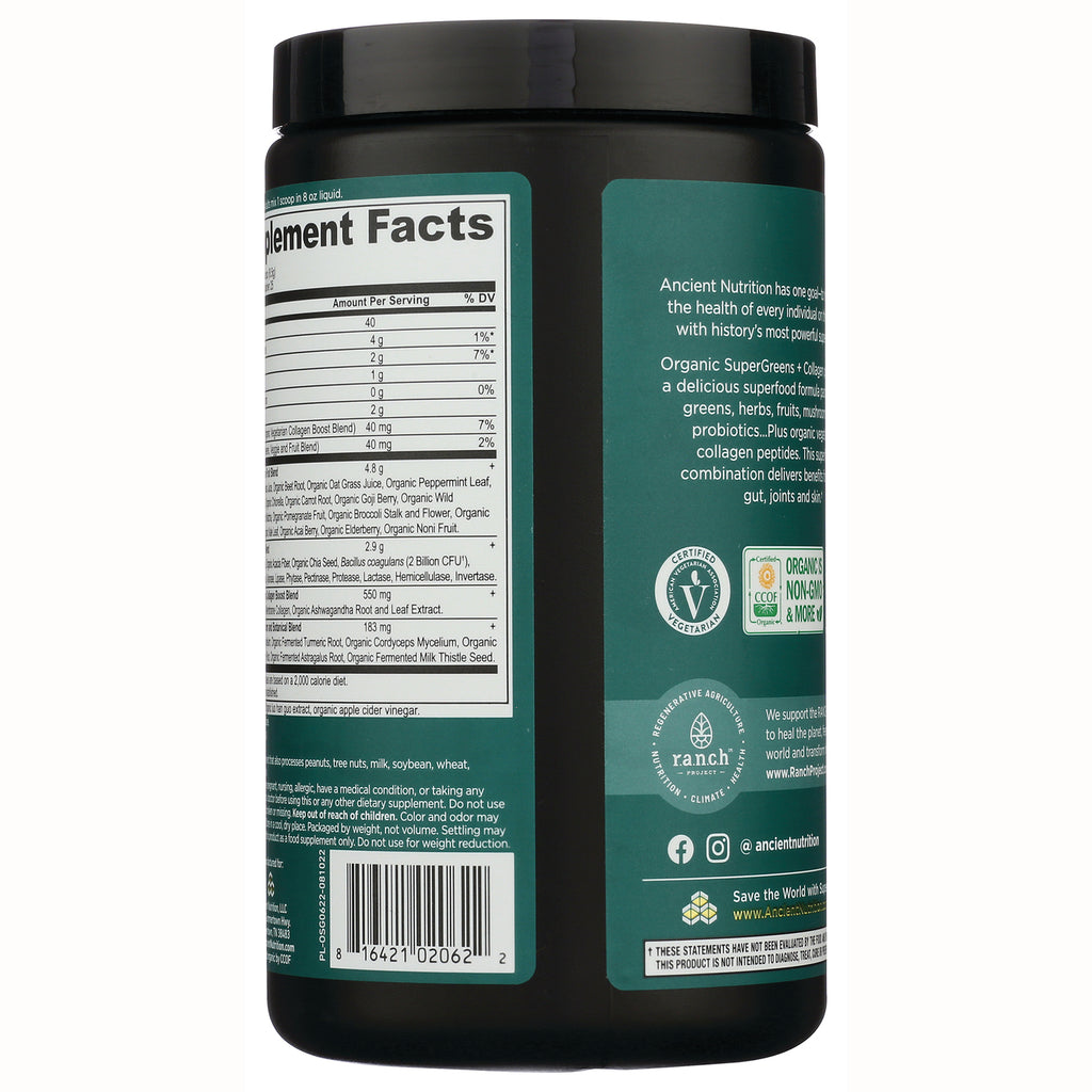 ATN114 | Back label showing Supplement Facts panel, ingredient text, certification icons and barcode - Thumbnail