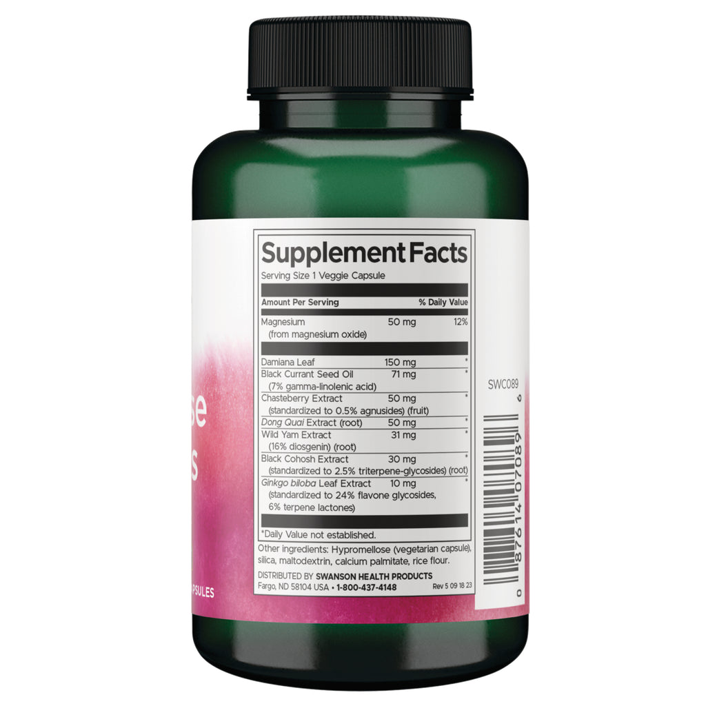 SWC089 | Back label with supplement facts and serving information - Thumbnail