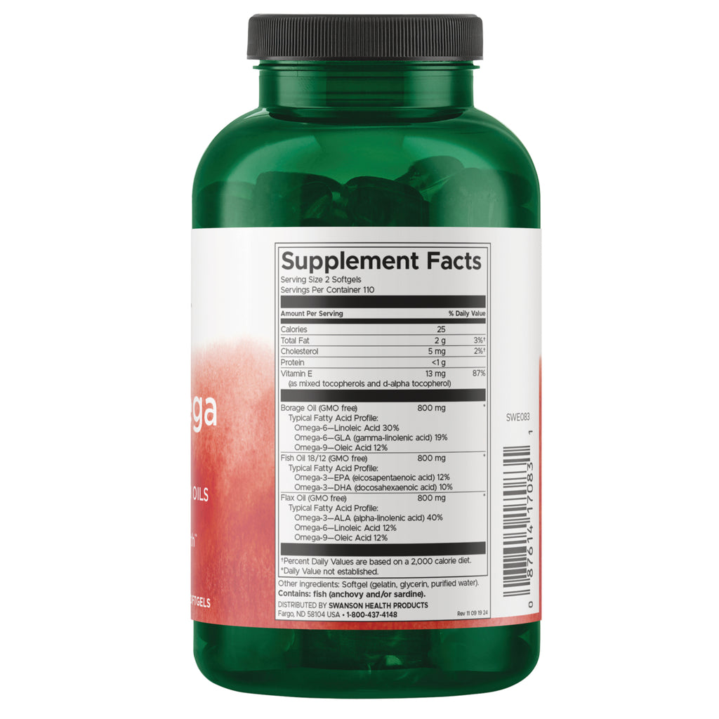 SWE083 | Back label with supplement facts and serving information - Thumbnail