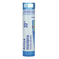BRN056 | White and blue Boiron Arnica montana 30C homeopathic pellet tube with blue cap