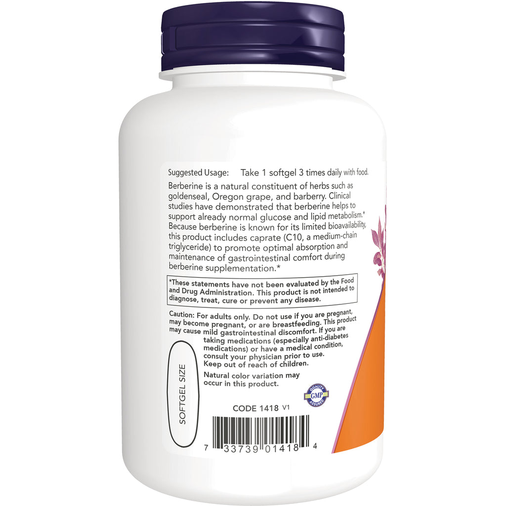 NWF1440 | Back label of white supplement bottle showing suggested usage, caution text, and barcode - Thumbnail