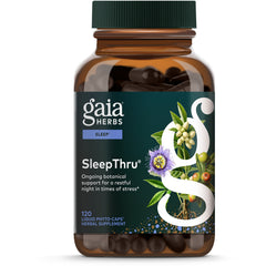 GH134 | Gaia Herbs SleepThru supplement bottle, 120 vegan liquid phyto-caps, sleep support