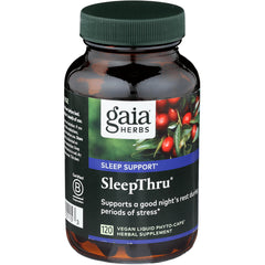 GH134 | Gaia Herbs SleepThru supplement bottle, 120 vegan liquid phyto-caps, sleep support