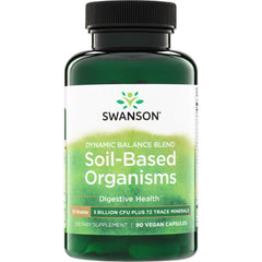 SWU1059 | Swanson Soil-Based Organisms probiotic, Dynamic Balance Blend, 5 Billion CFU, 90 vegan capsules, Digestive Health