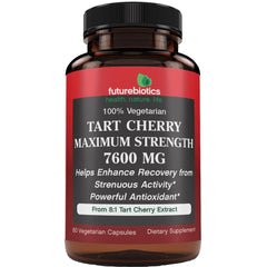 FB086 | Futurebiotics Tart Cherry maximum strength 7600 mg bottle, 60 vegetarian capsules
