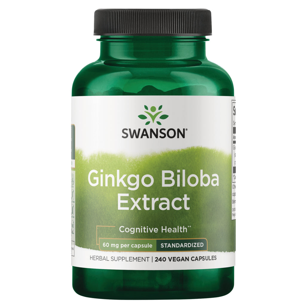 SW893 | Four Swanson Ginkgo Biloba Extract bottles front view 240 capsules each - Thumbnail