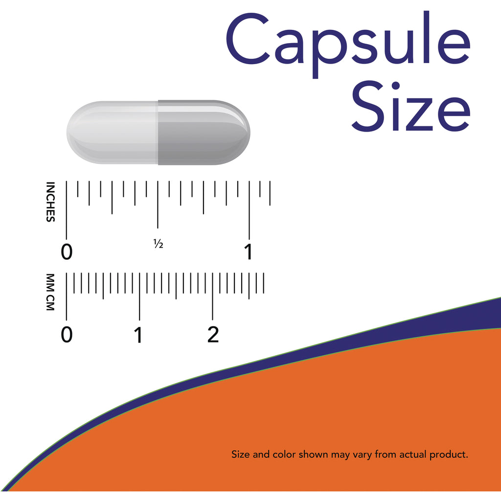 NWF678 | capsule size graphic showing gray capsule over inch and centimeter rulers - Thumbnail
