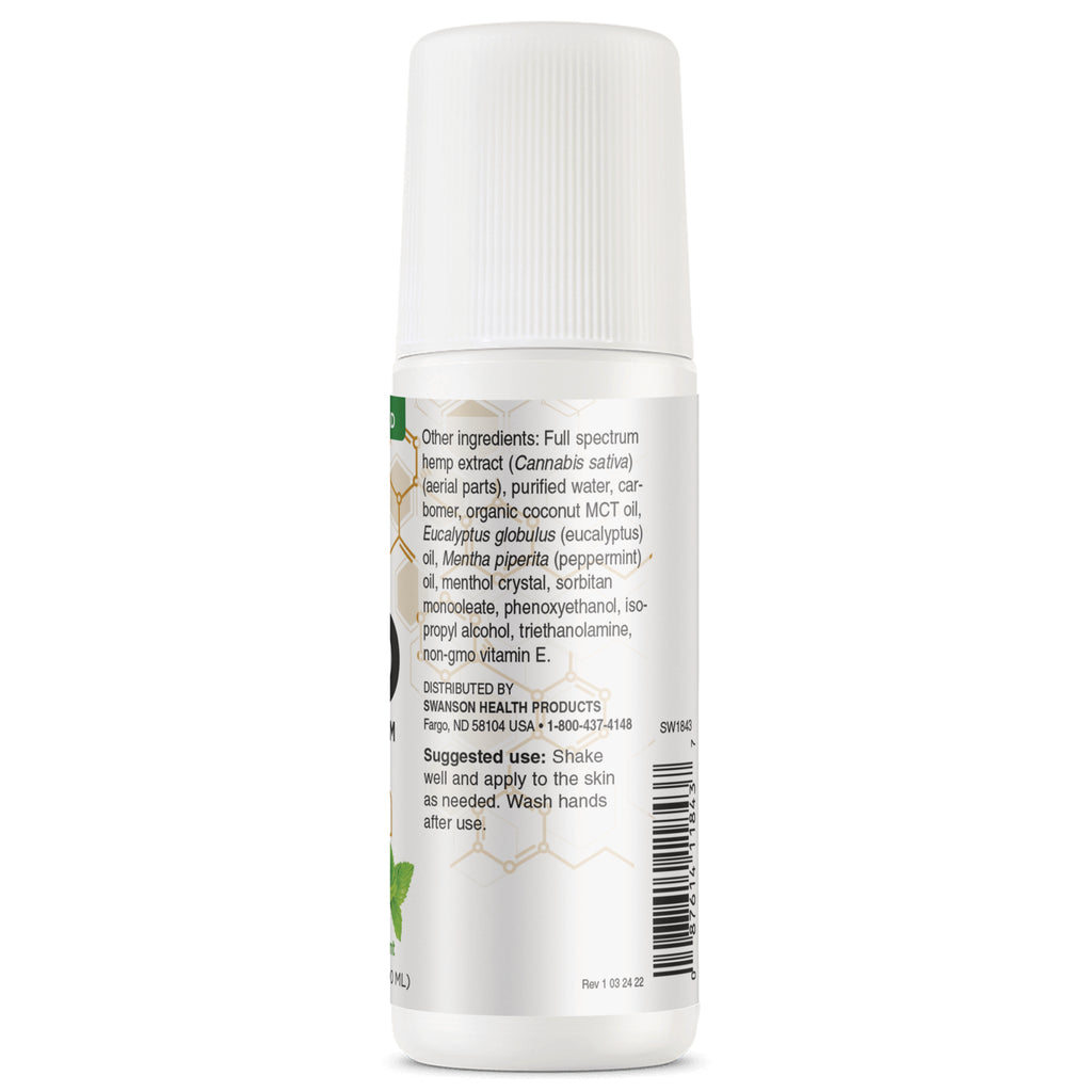 SW1843 | Back of roll-on bottle showing ingredients, barcode, and text 'Suggested use: Shake well and apply' - Thumbnail