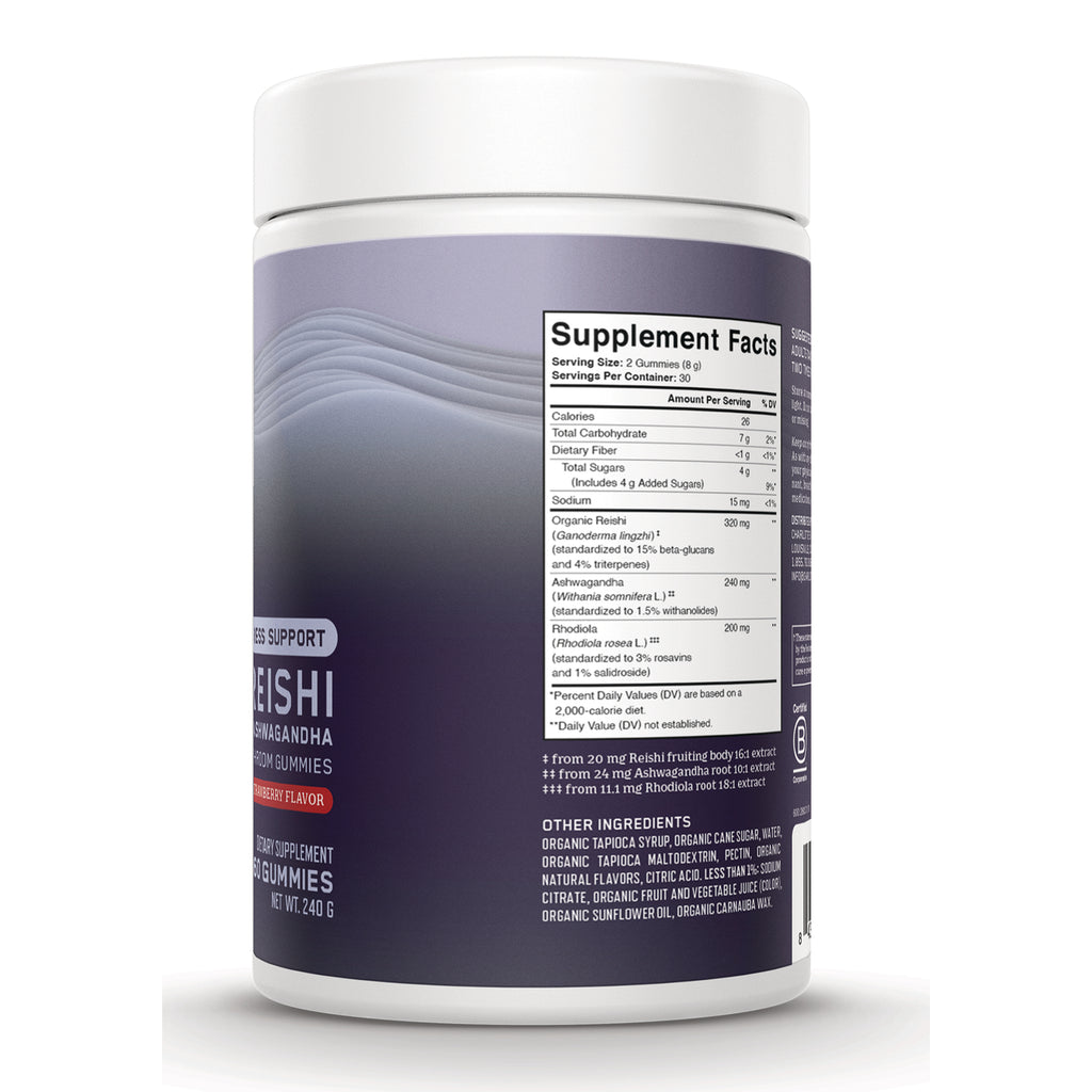 Back of supplement jar showing Supplement Facts panel and ingredient list - Thumbnail