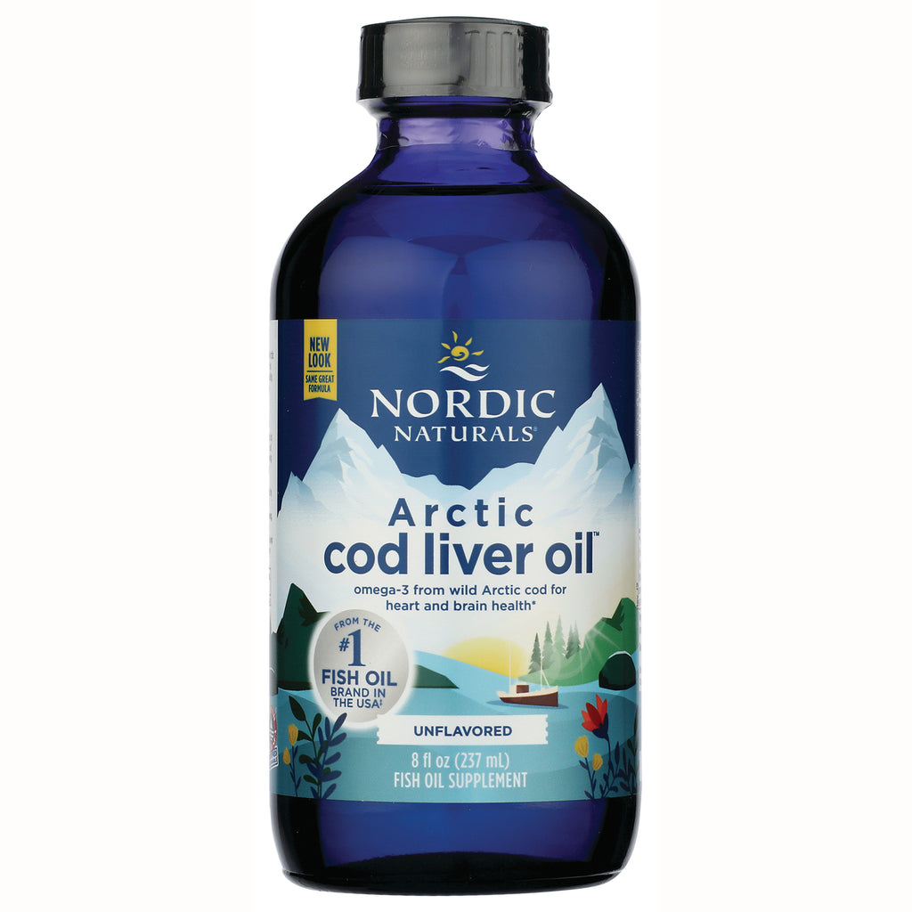 NRN021 | Nordic Naturals Arctic cod liver oil bottle, unflavored, 8 fl oz - Thumbnail