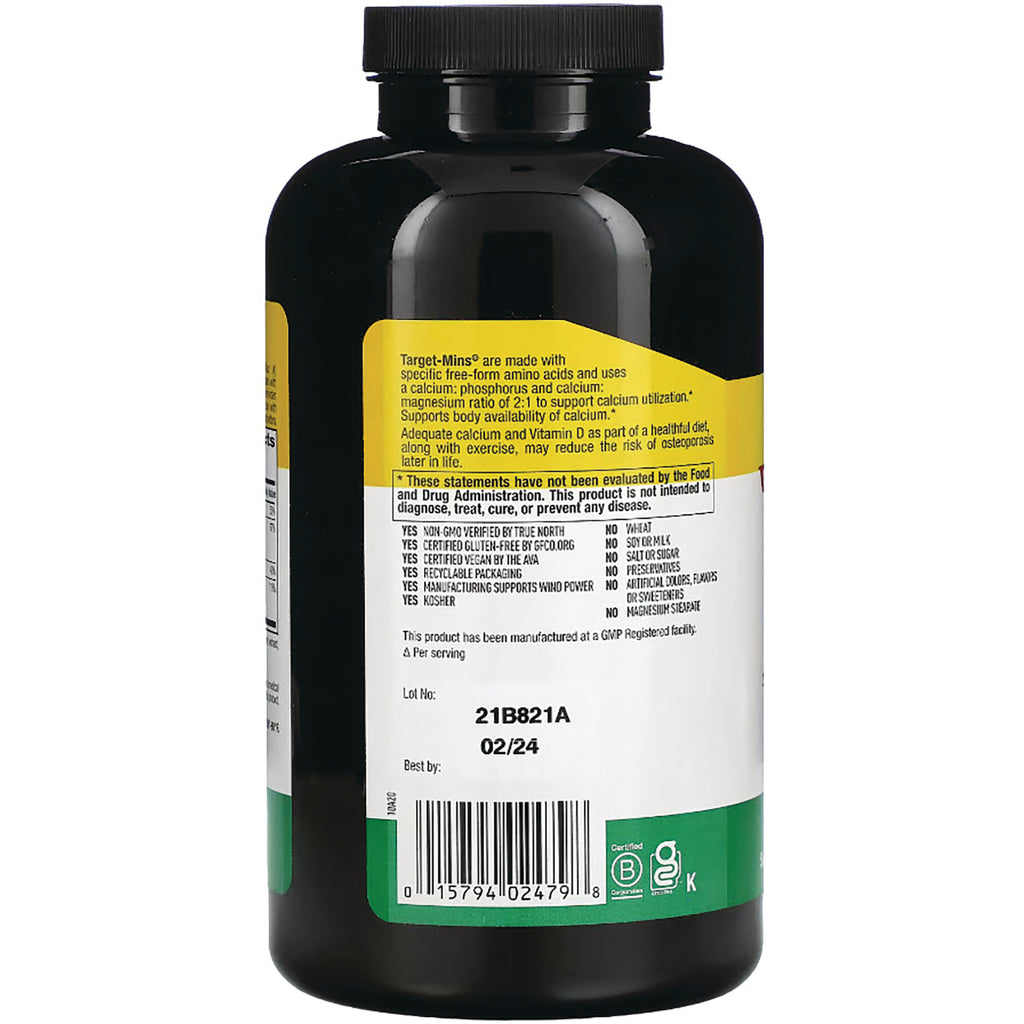 CRL575 | Back of black supplement bottle showing label with lot 21B821A, best by 02/24, barcode and certification icons - Thumbnail