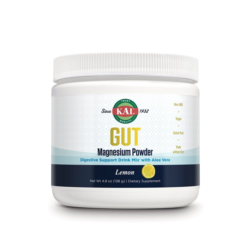 KL591 | KAL Gut Magnesium Powder lemon flavor dietary supplement jar with front label - Thumbnail
