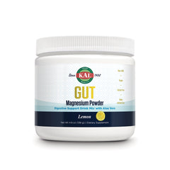 KL591 | KAL Gut Magnesium Powder lemon flavor dietary supplement jar with front label