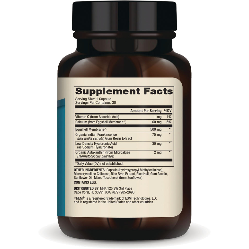 MRC116 | Back label showing Supplement Facts table and ingredients on amber supplement bottle - Thumbnail