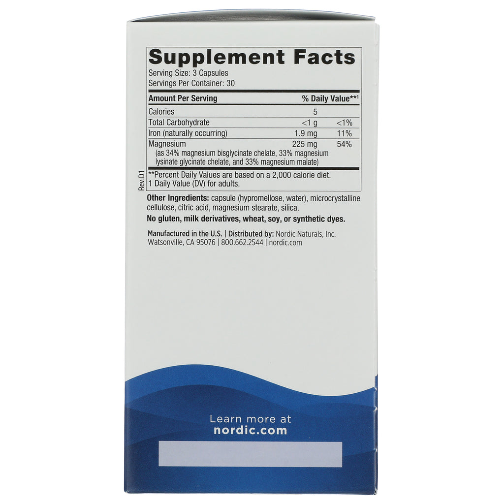 NRN114 | back of supplement box showing Supplement Facts panel and other ingredients - Thumbnail