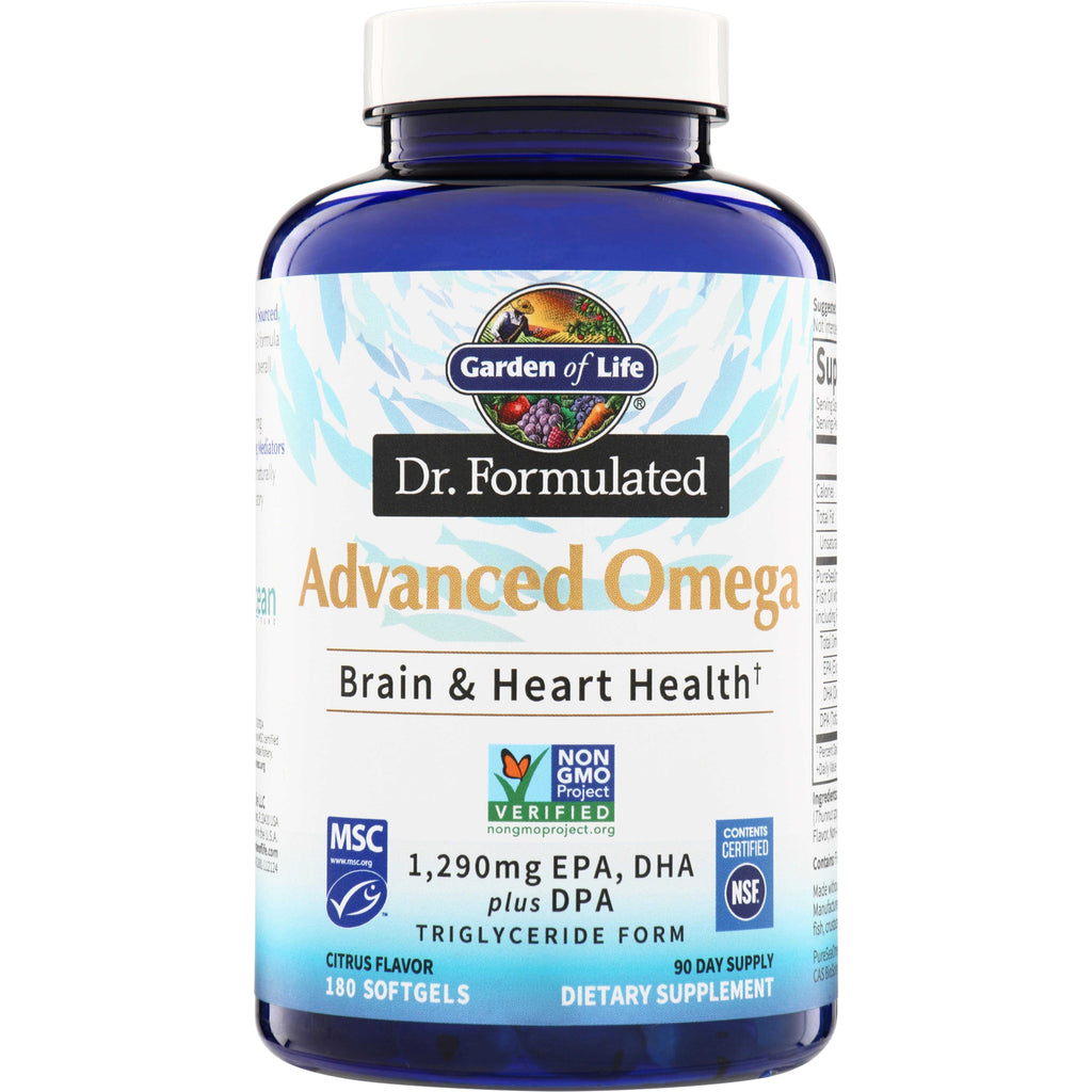 GLF322 | Garden of Life Dr. Formulated Advanced Omega Brain & Heart Health, 180 softgels - Thumbnail