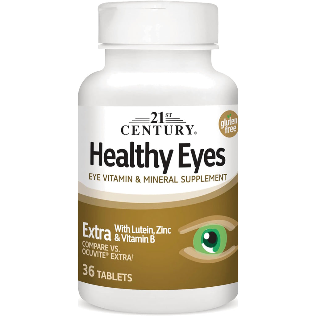 CNT274 | 21st Century Healthy Eyes bottle, eye vitamin and mineral supplement, Extra formula, 36 tablets, gluten free - Thumbnail