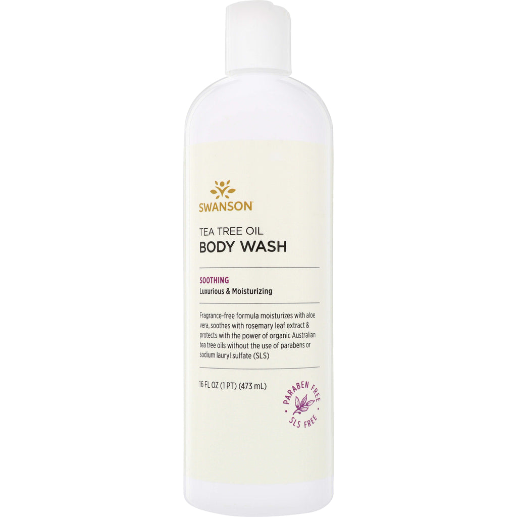 SWU748 | Swanson Tea Tree Oil Body Wash, Soothing, fragrance free, paraben & SLS free, 16 fl oz - Thumbnail