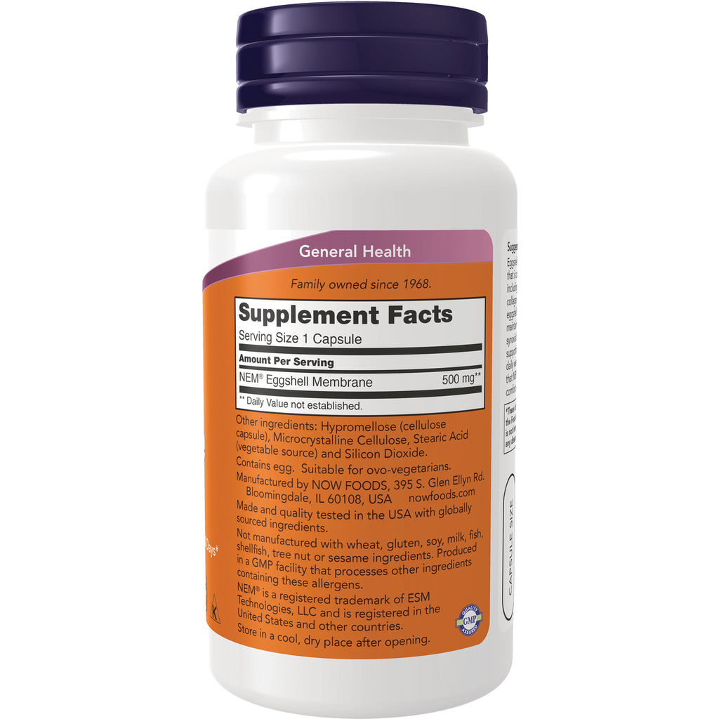 NWF1265 | back label showing Supplement Facts panel and ingredient text on white bottle with purple cap - Thumbnail