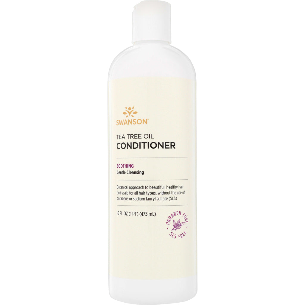 SWU753 | Swanson Tea Tree Oil Conditioner, 16 fl oz, Soothing Gentle Cleansing, Paraben Free, SLS Free - Thumbnail