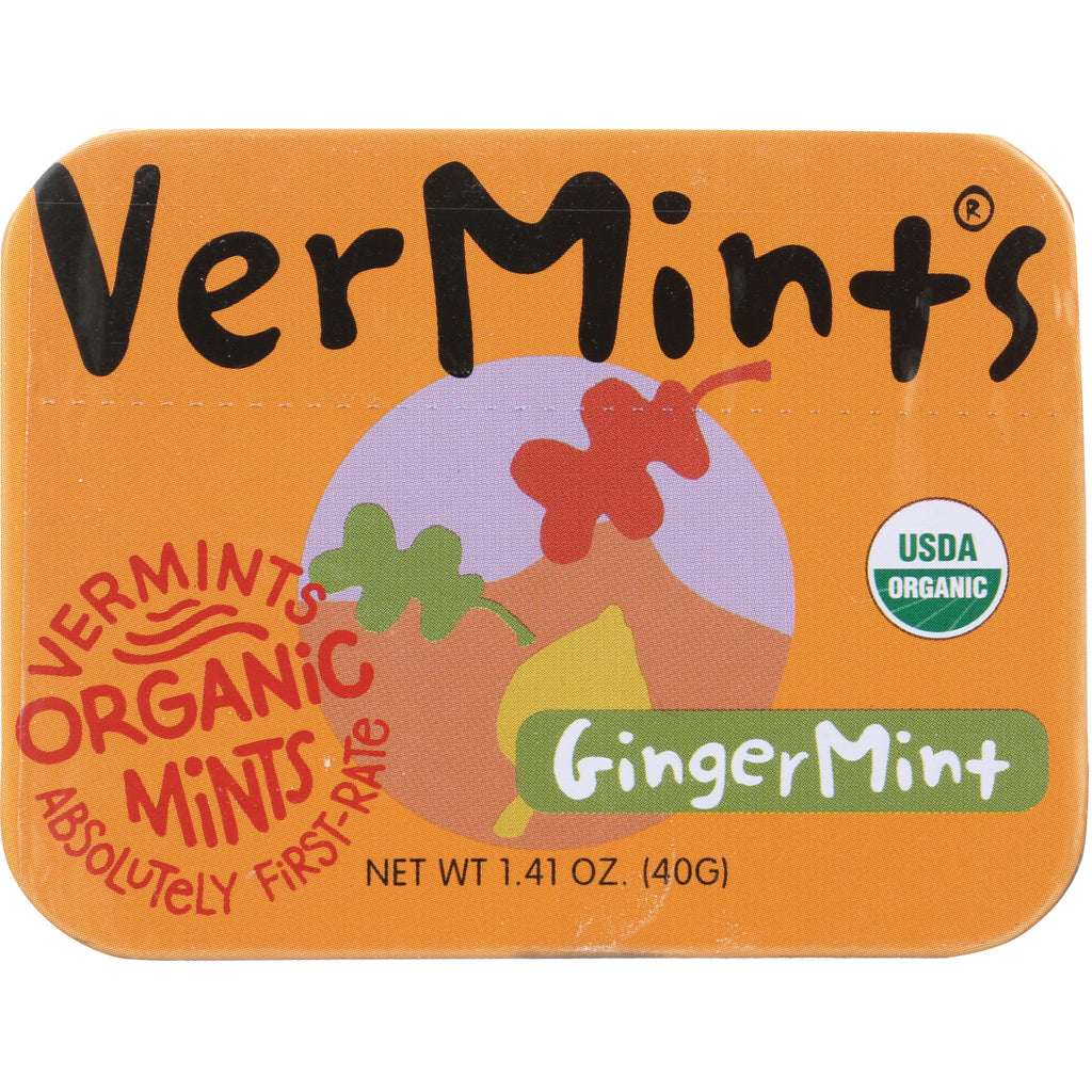 VER002 | VerMints GingerMint organic mints tin, USDA Organic, 1.41 oz - Thumbnail
