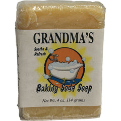 RPC003 | Grandma's Baking Soda Soap bar with label reading GRANDMA'S Soothe & Refresh Net Wt. 4 oz. 114 grams