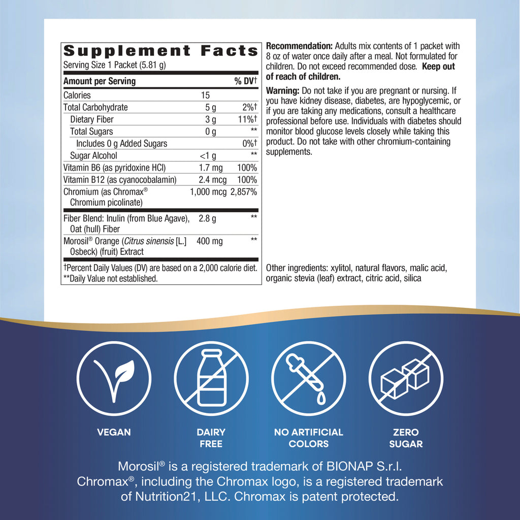 NW1068 | Supplement facts panel and warnings on back label with icons for vegan, dairy free, no artificial colors, zero sugar - Thumbnail