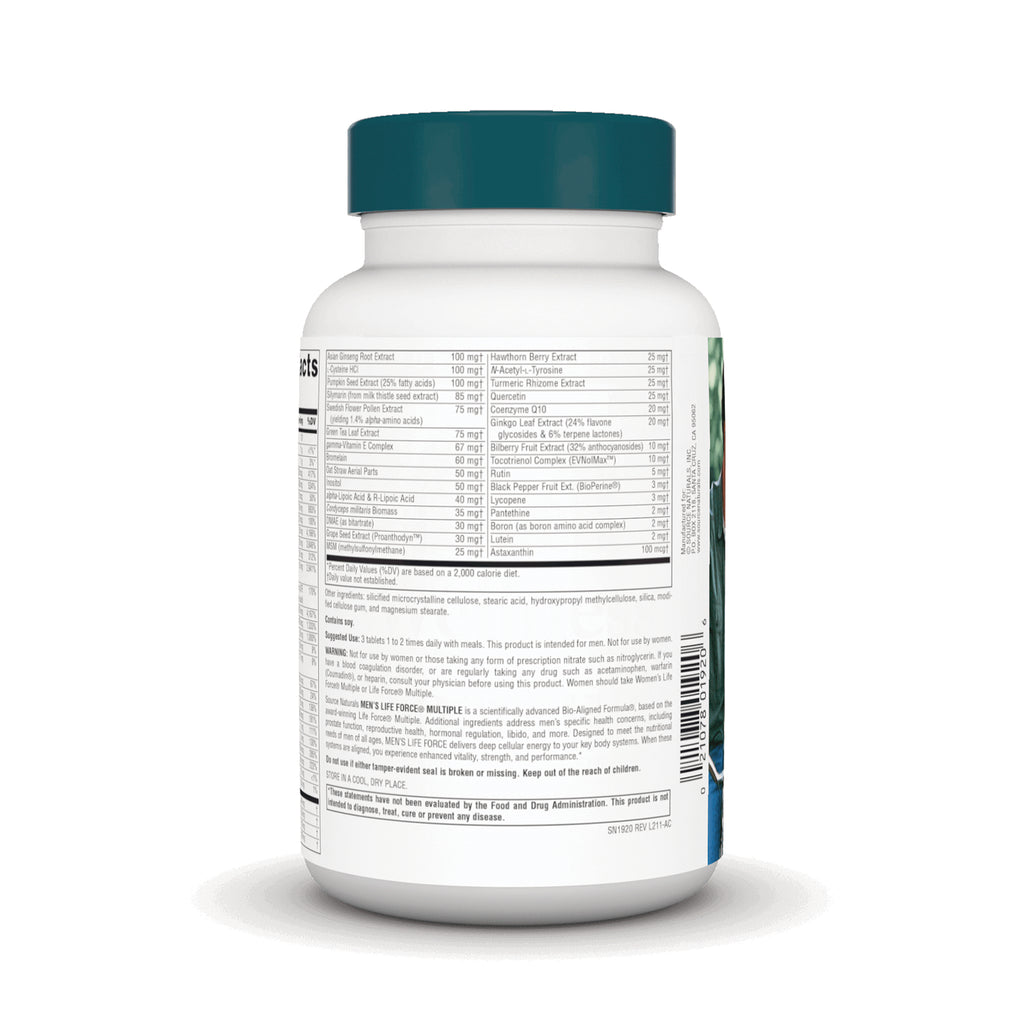 SN537 | Supplement bottle back label with Supplement Facts, ingredients, directions, and barcode - Thumbnail