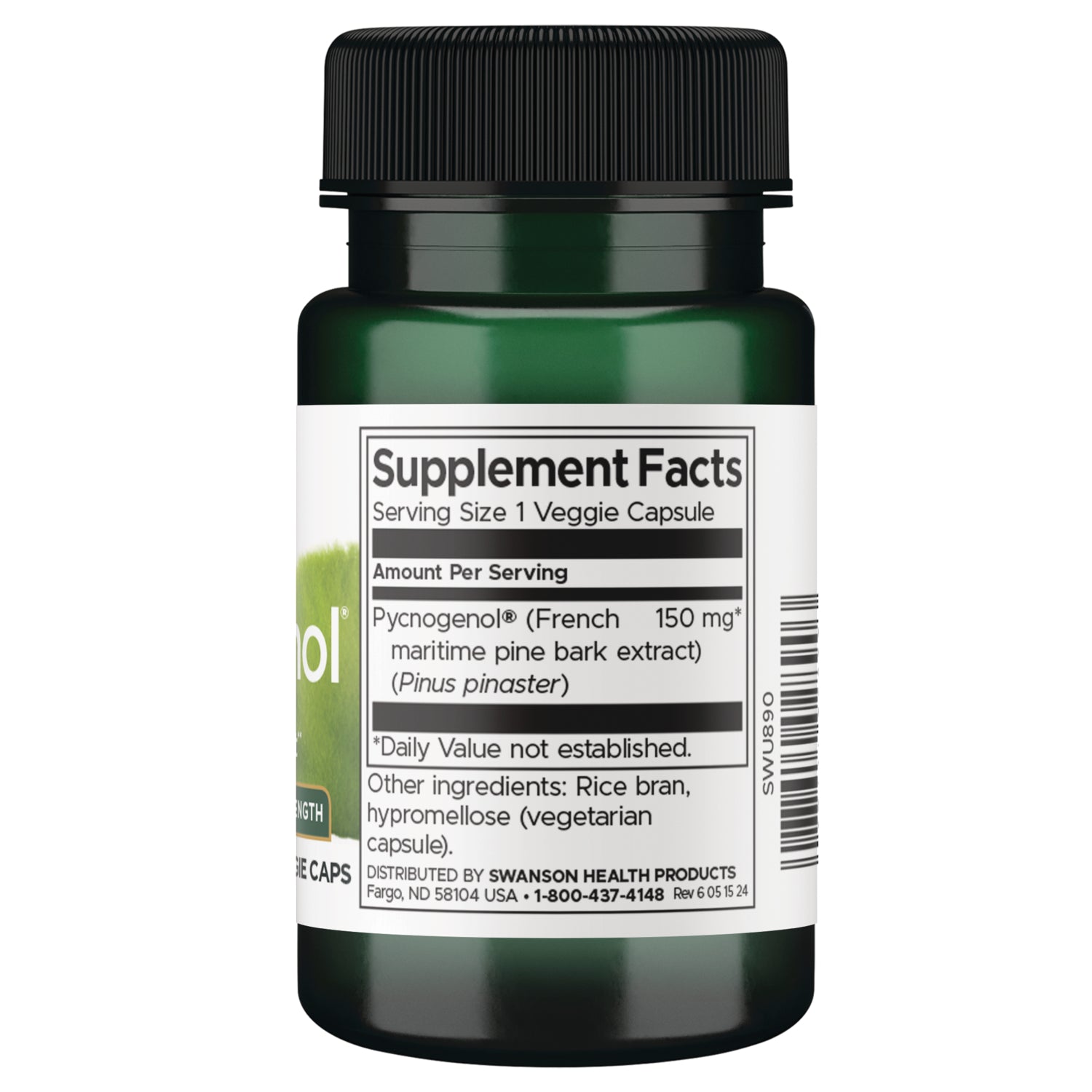 SWU890 | Back label with Supplement Facts