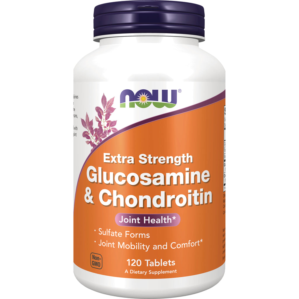 NWF049 | White bottle with orange label Extra Strength Glucosamine & Chondroitin Joint Health 120 Tablets - Thumbnail