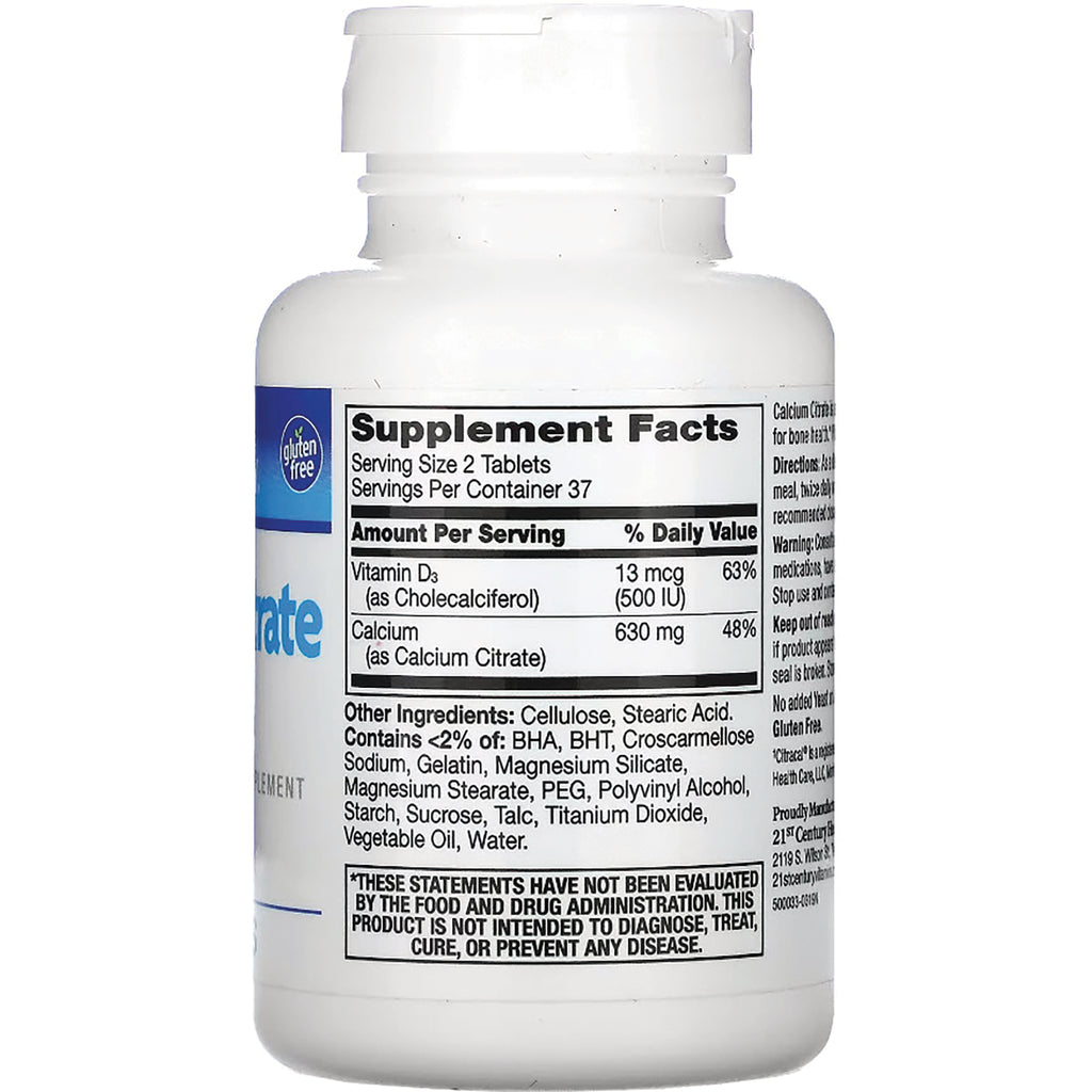 CNT235 | back label showing Supplement Facts panel listing Vitamin D3 500 IU, Calcium 630 mg, and other ingredients - Thumbnail