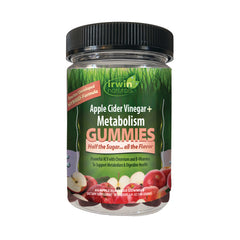 IR305 | Irwin Naturals Apple Cider Vinegar+ Metabolism gummies bottle with green label and apples
