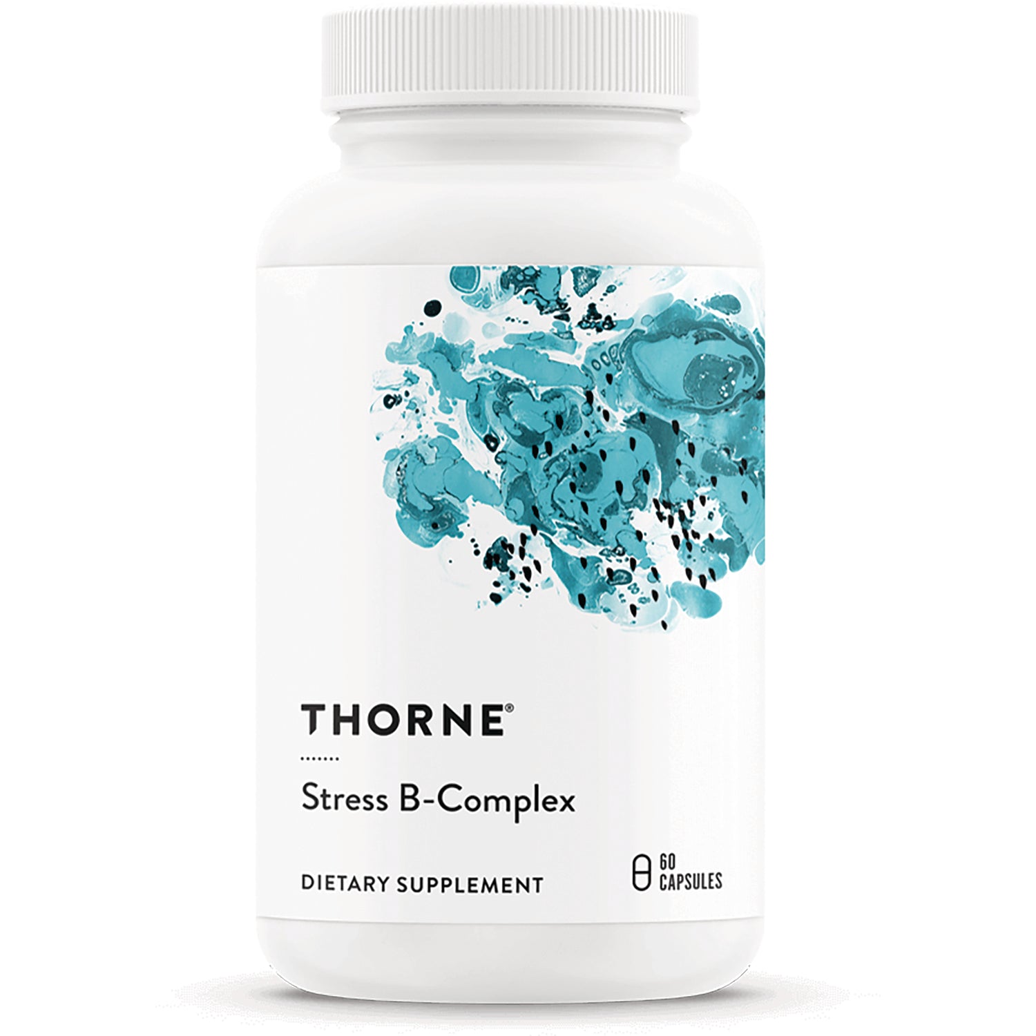 TRN012 | Thorne Stress B-Complex dietary supplement bottle, 60 capsules
