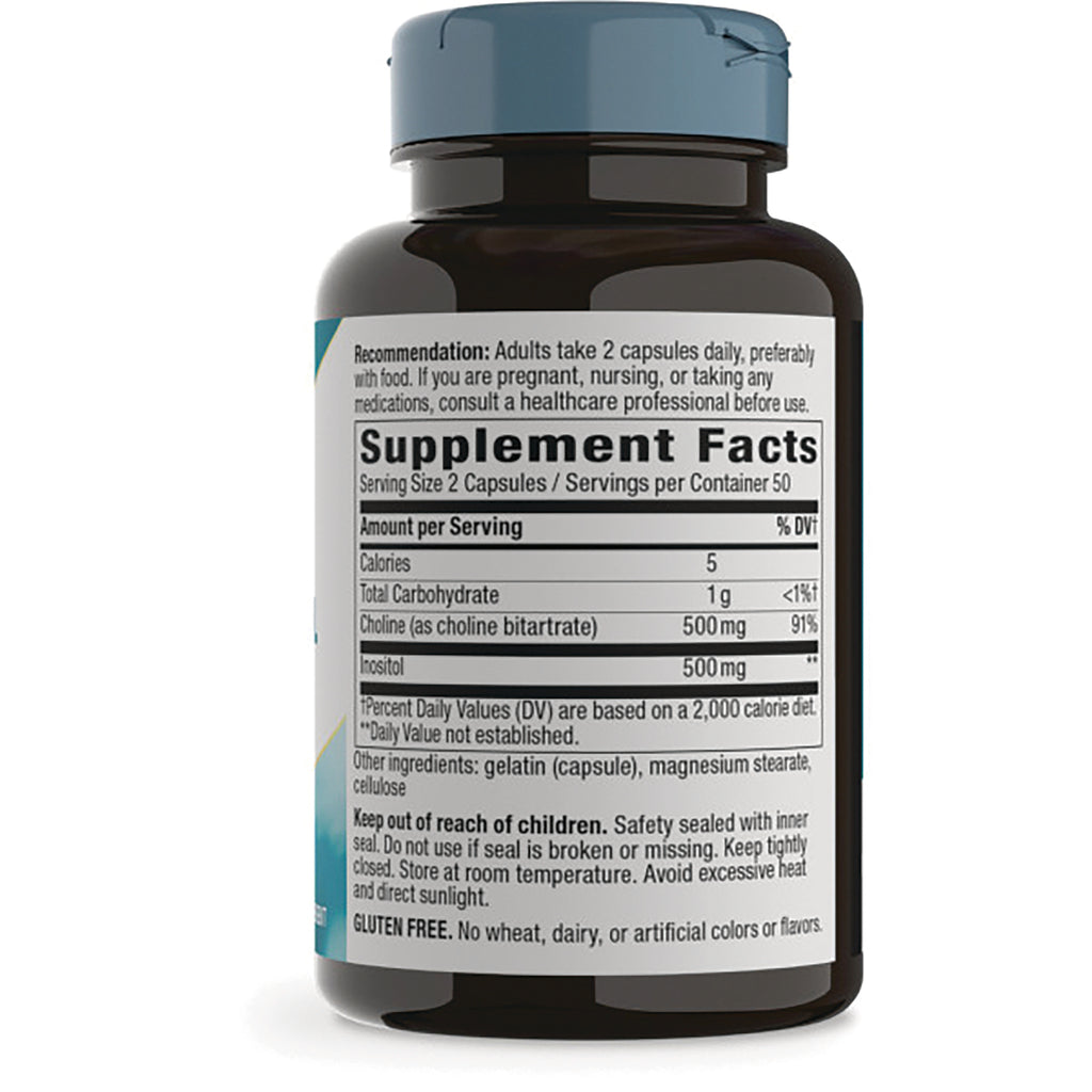 NW1048 | Back label of brown supplement bottle showing Supplement Facts panel with serving size 2 capsules and warnings - Thumbnail