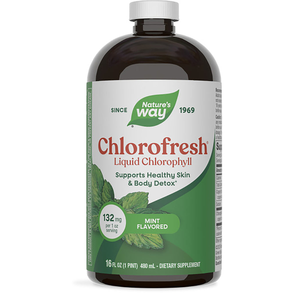 NW813 | Nature's Way CHLOROFRESH liquid chlorophyll, mint flavored 16 fl oz dietary supplement - Thumbnail