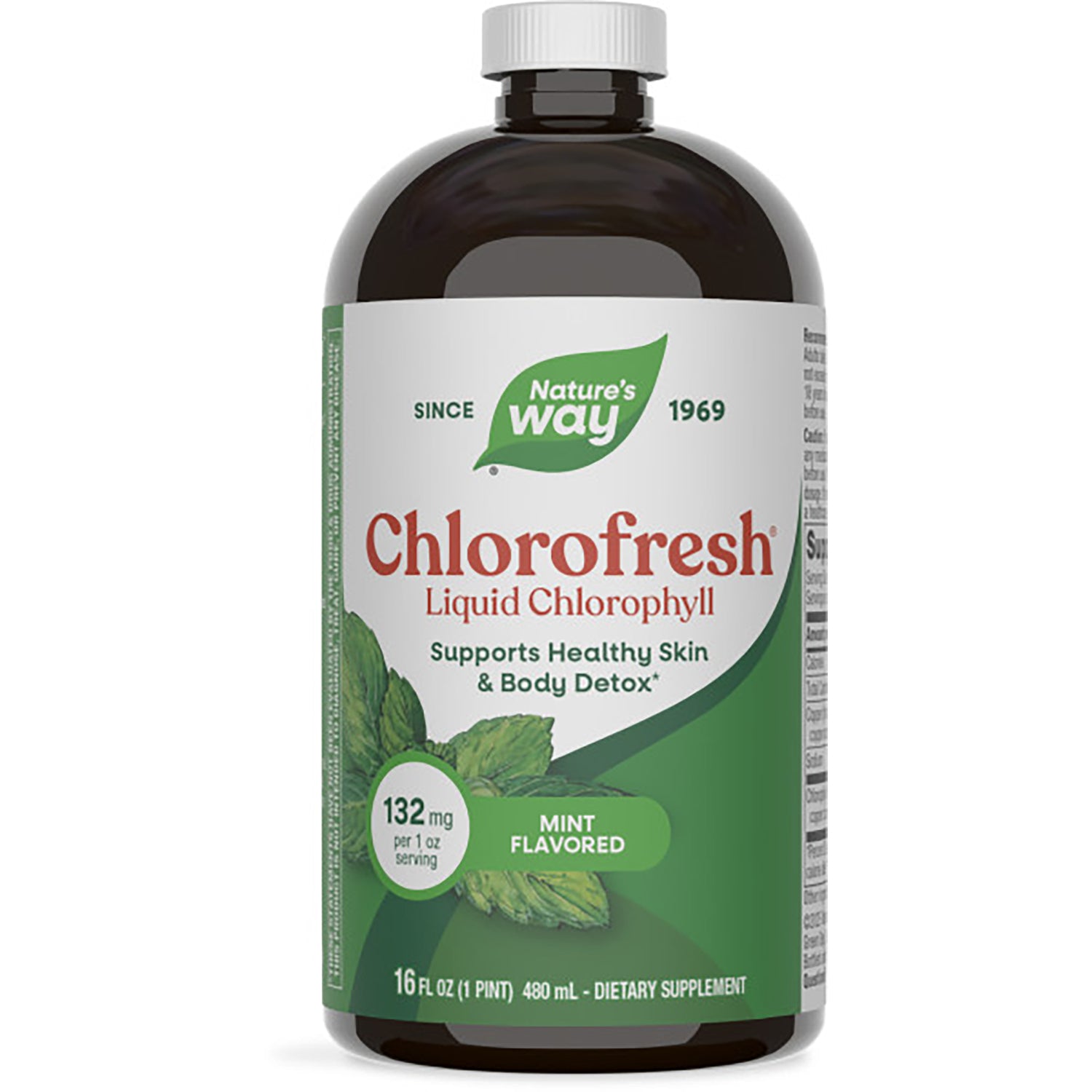 NW813 | Nature's Way CHLOROFRESH liquid chlorophyll, mint flavored 16 fl oz dietary supplement