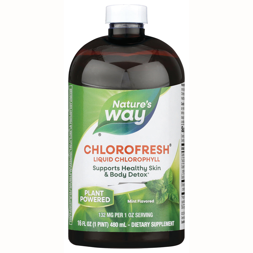 NW813 | Nature's Way CHLOROFRESH liquid chlorophyll, mint flavored 16 fl oz dietary supplement - Thumbnail