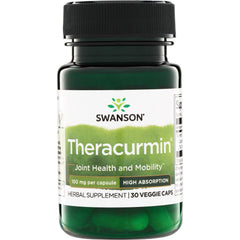 SWU1018 | Swanson Theracurmin front label, 100 mg per capsule, High Absorption, 30 veggie caps