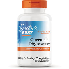 DB121 | Doctor's Best Curcumin Phytosome supplement bottle, 1000 mg per serving, 60 veggie caps
