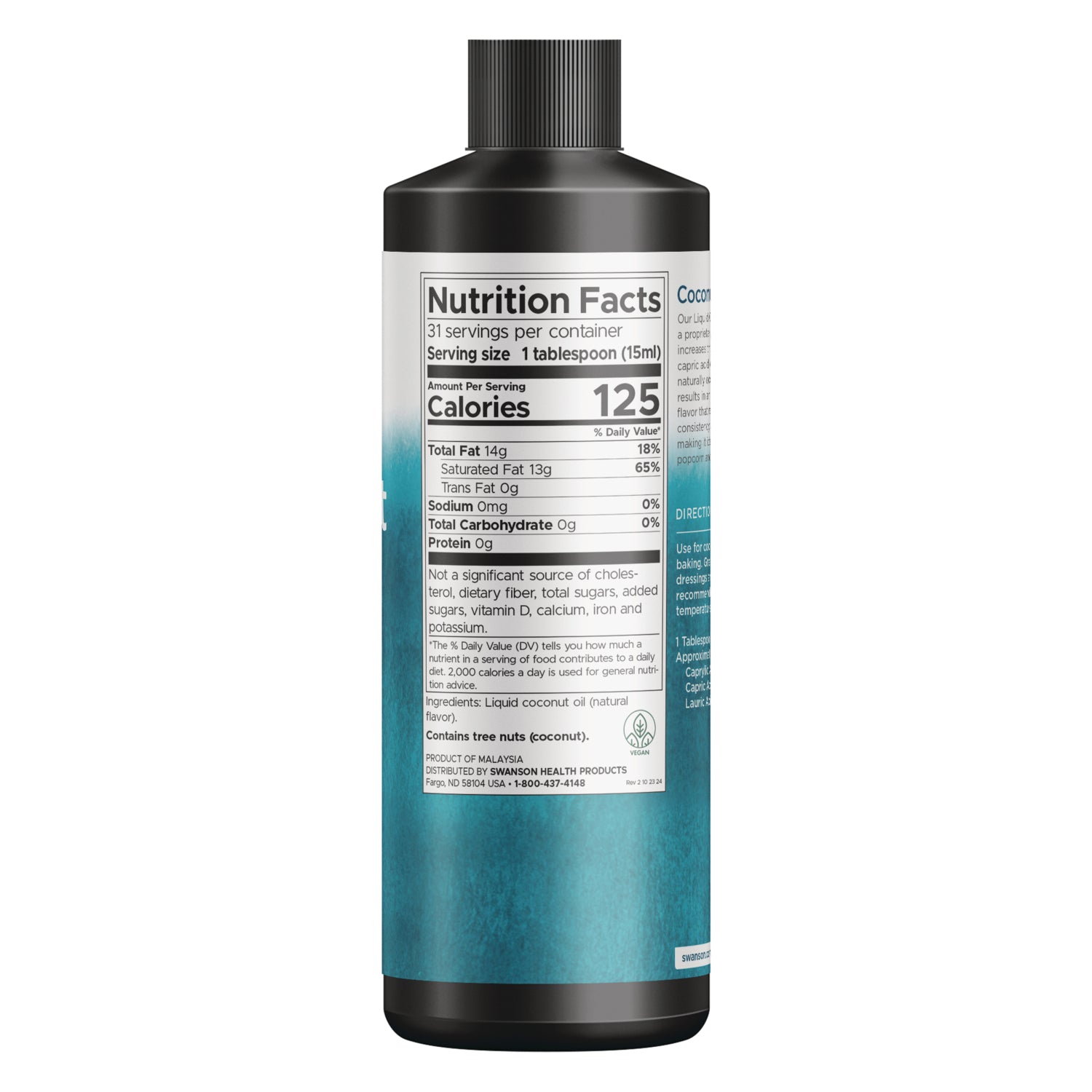 SWHF001 | Back label with Nutrition Facts panel, serving size 1 tablespoon (15 ml), 125 calories || SWHF001 | Nutrition Facts panel with ingredients, directions, and serving size 1 tbsp (15 ml)
