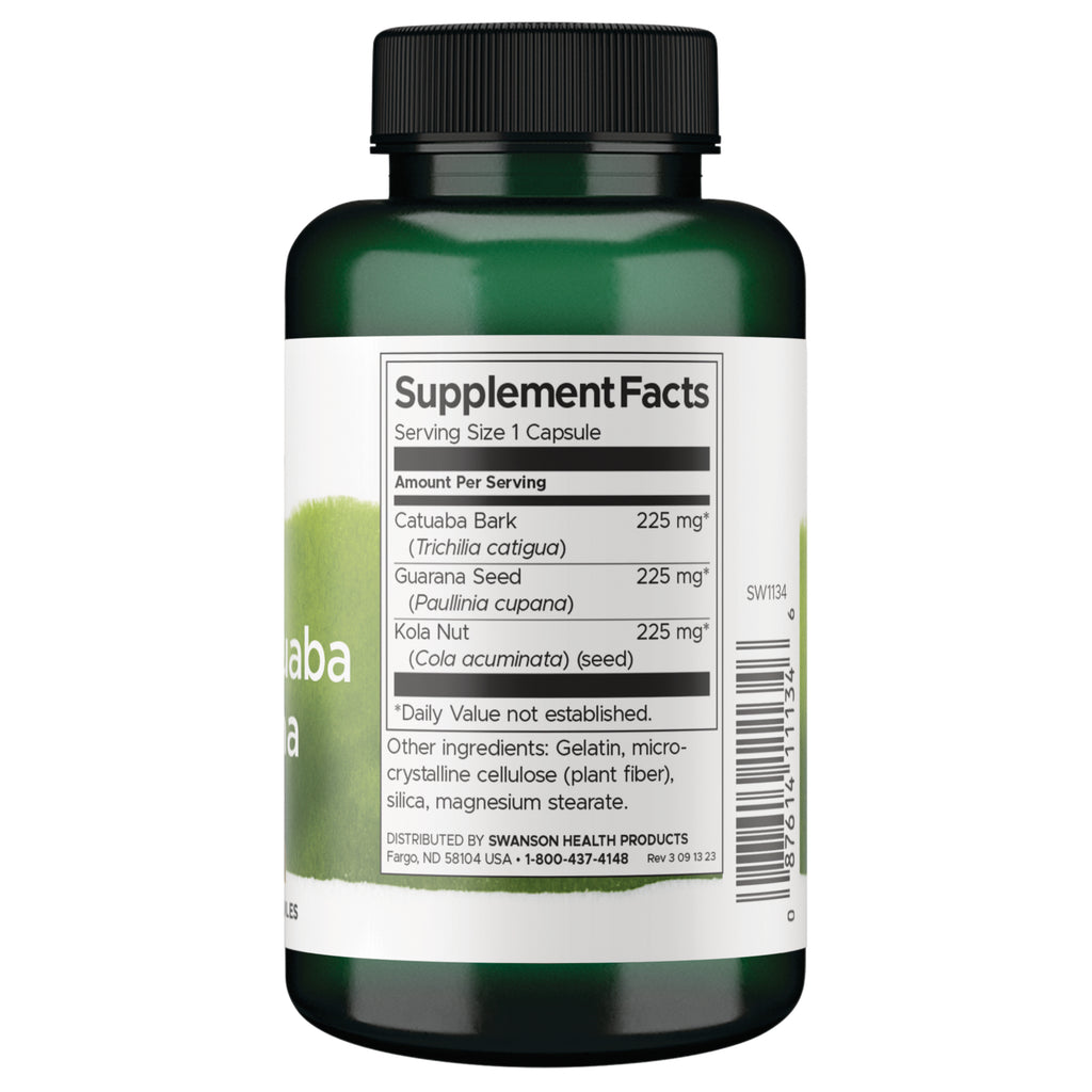 SW1134 | Back label with supplement facts and serving information - Thumbnail