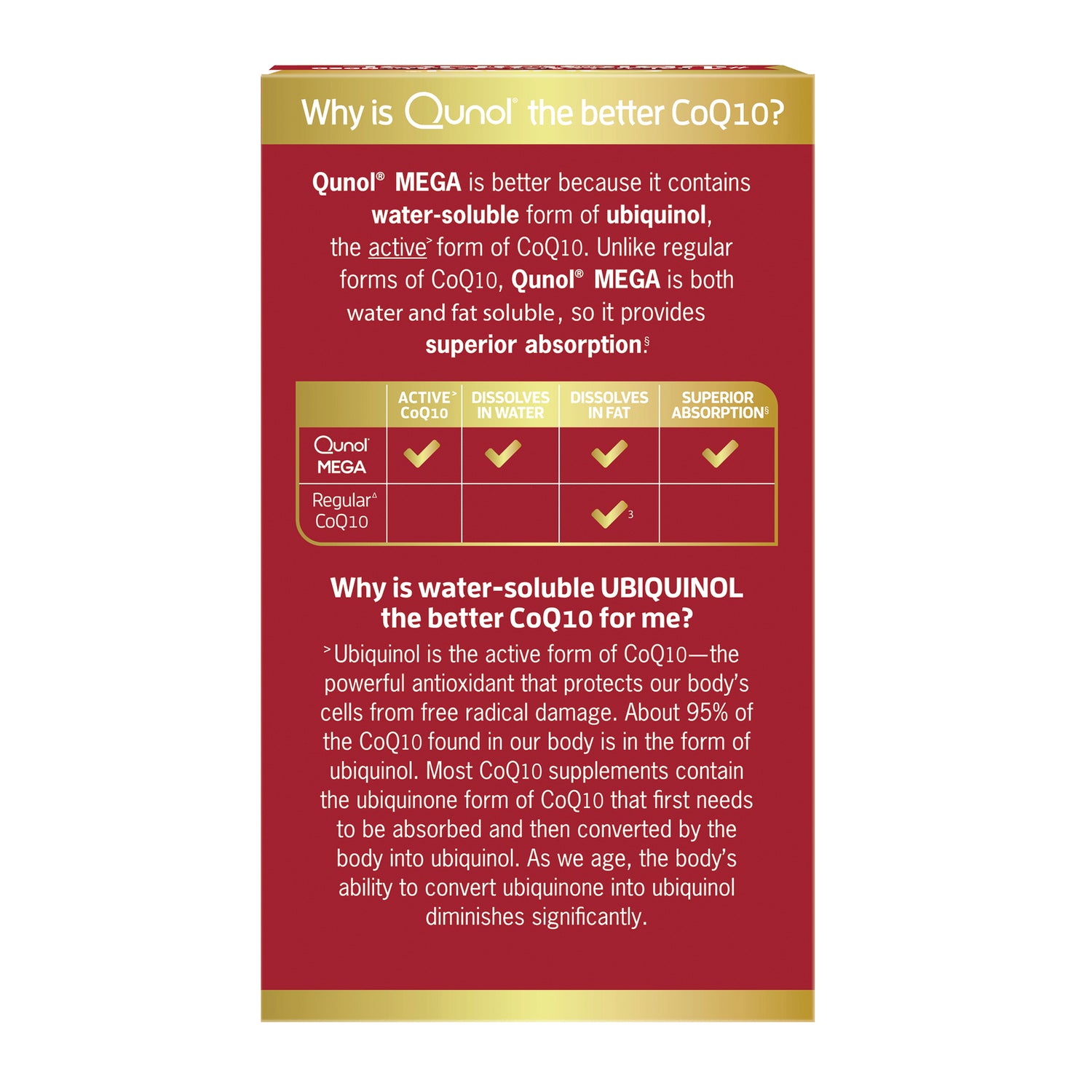 QNL003 | Back label of red supplement bottle with warning text, small ingredients and barcode