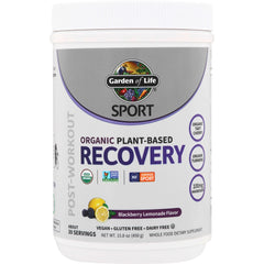 GLF231 | Garden of Life Sport Organic Plant-Based Recovery, Blackberry Lemonade Flavor, 30 servings