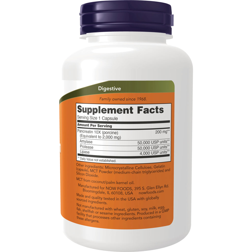 NWF262 | back of white supplement bottle showing Supplement Facts panel and ingredient text on orange label - Thumbnail