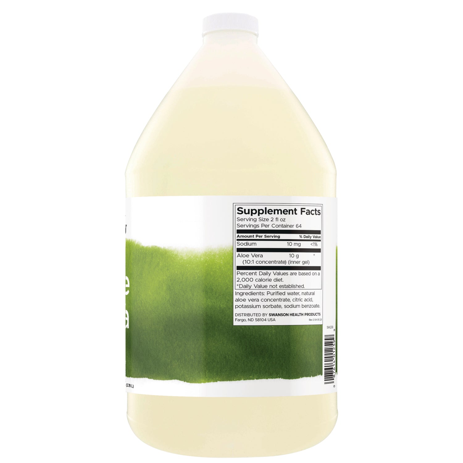 SW259 |  Back label with supplement facts and serving information