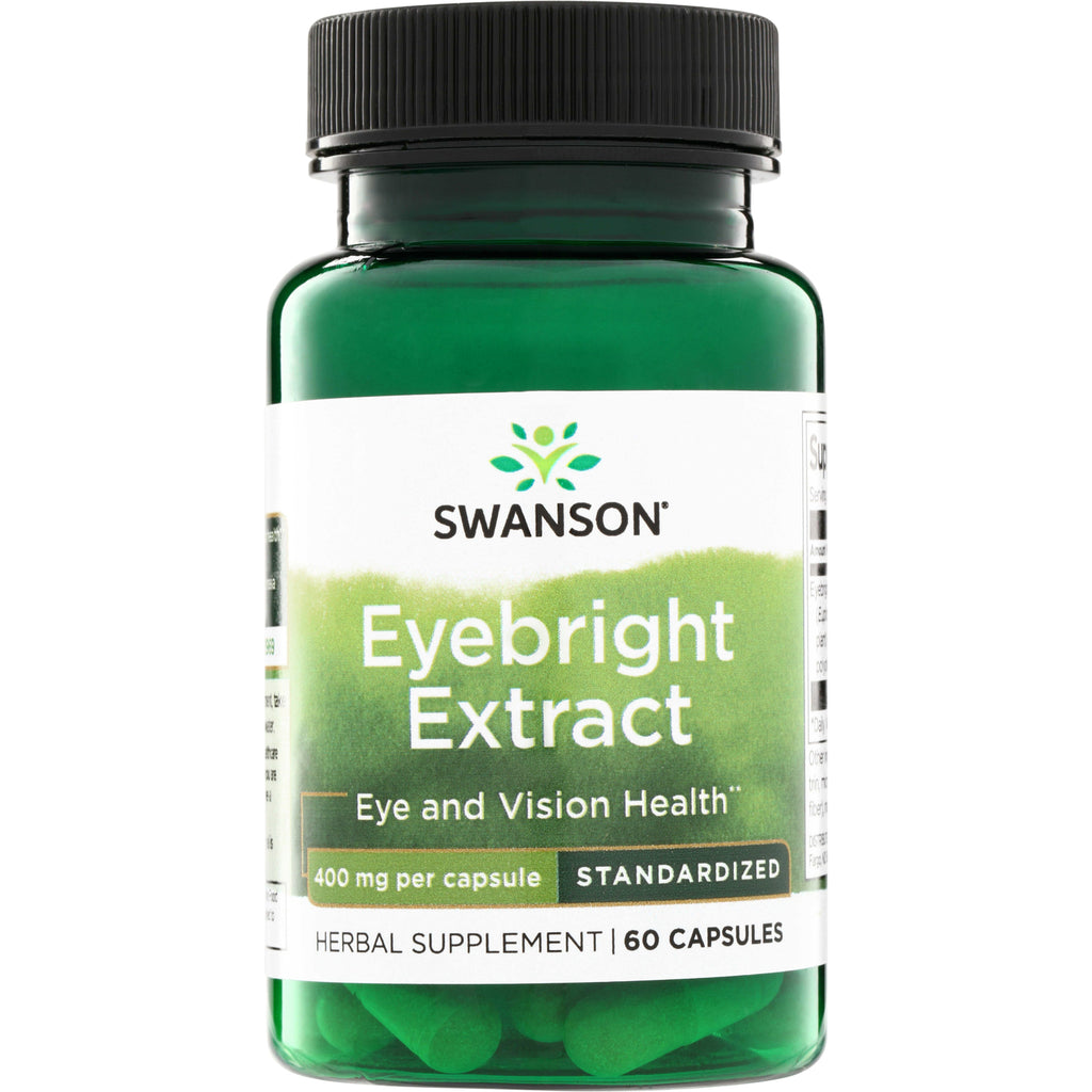 SWH186 | Swanson Eyebright Extract, standardized 400 mg per capsule for Eye and Vision Health, 60 capsules - Thumbnail